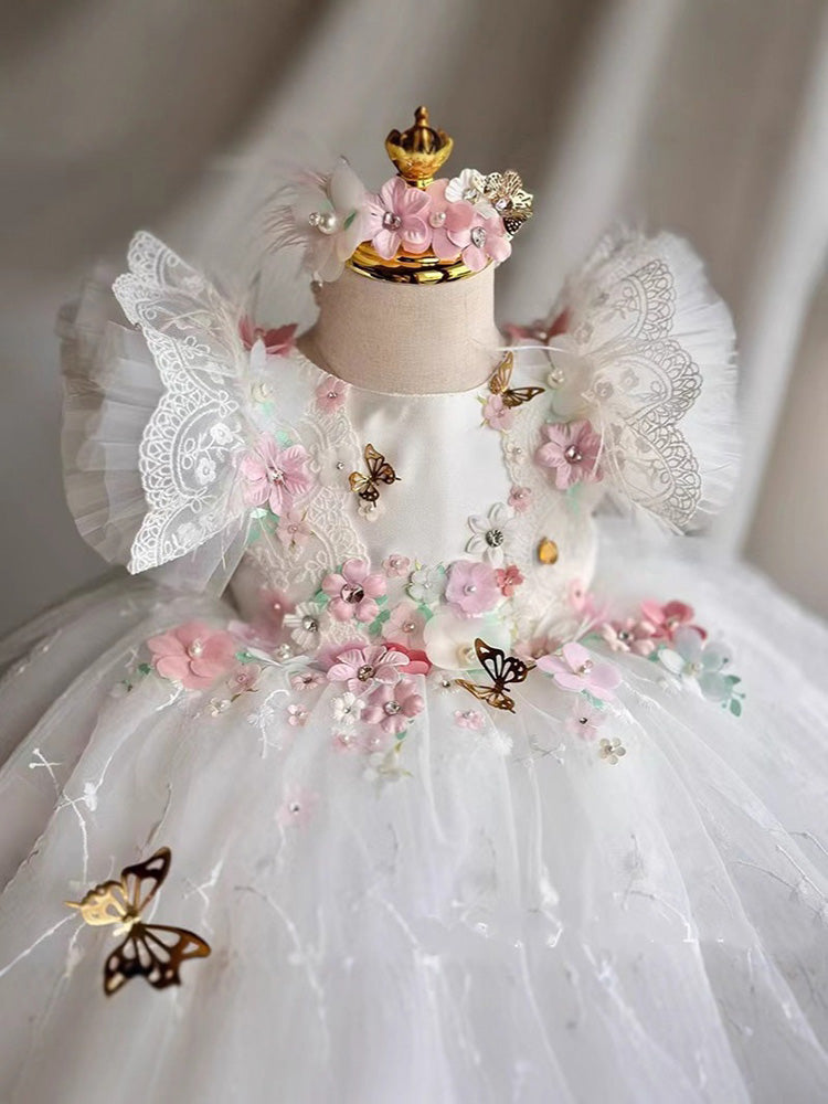 Kleita zīdaiņiem svētki balta, kleita meitenei kupla