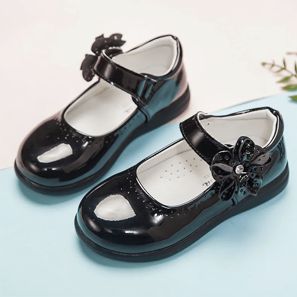 Svētku bērnu kurpes, lakādas, melnas - Bazilio