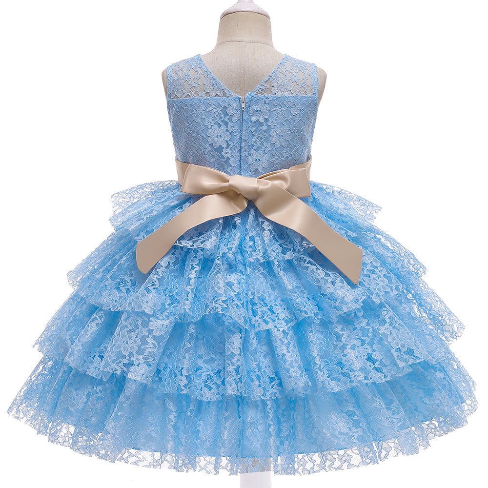 Svinīga bērnu kleitiņa Alise gaiši zila - Bazilio
