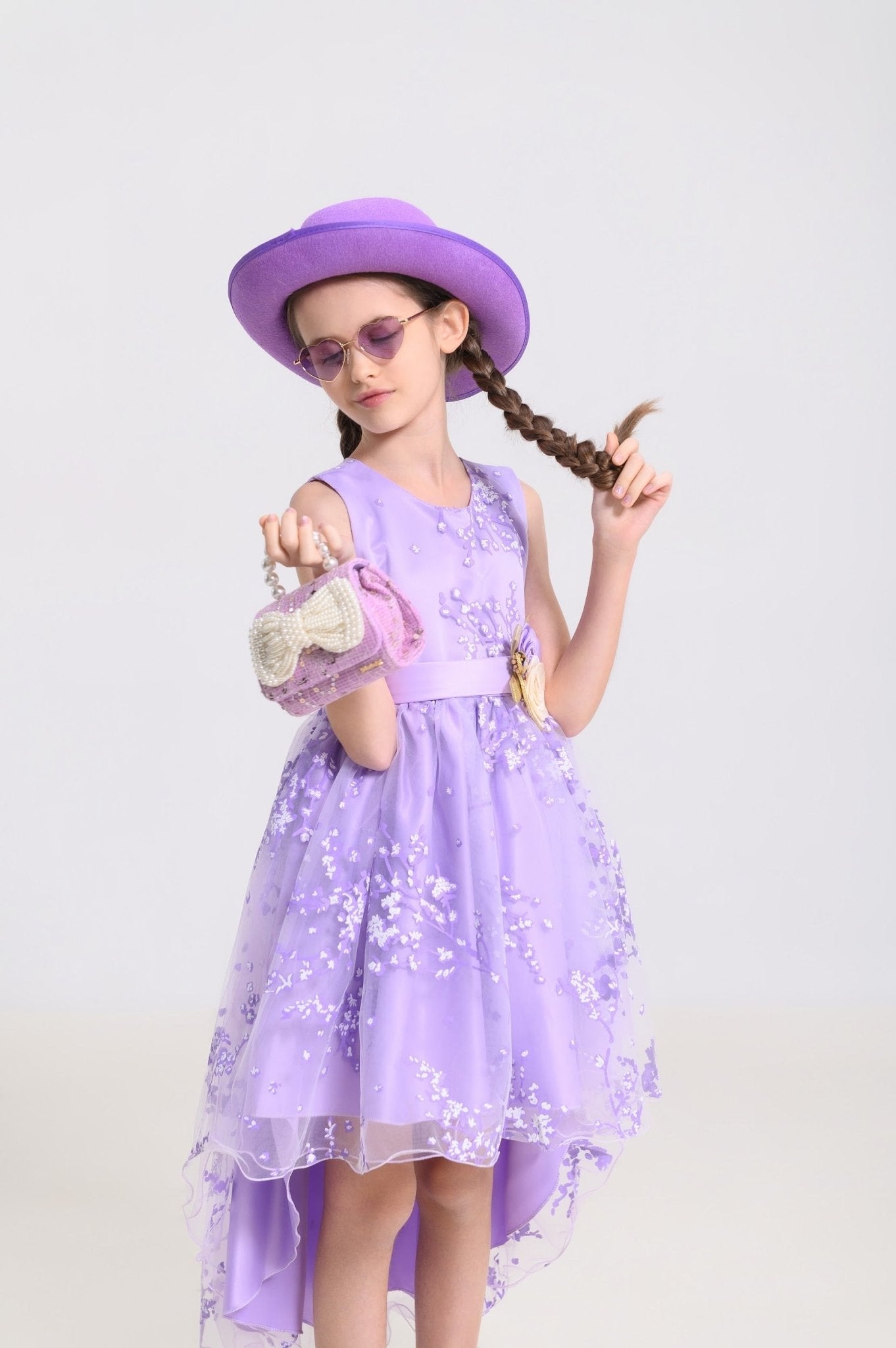 Bērnudārza izlaiduma kleita violeta - Bazilio