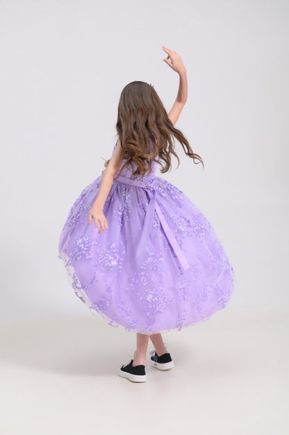 Bērnudārza izlaiduma kleita violeta - Bazilio