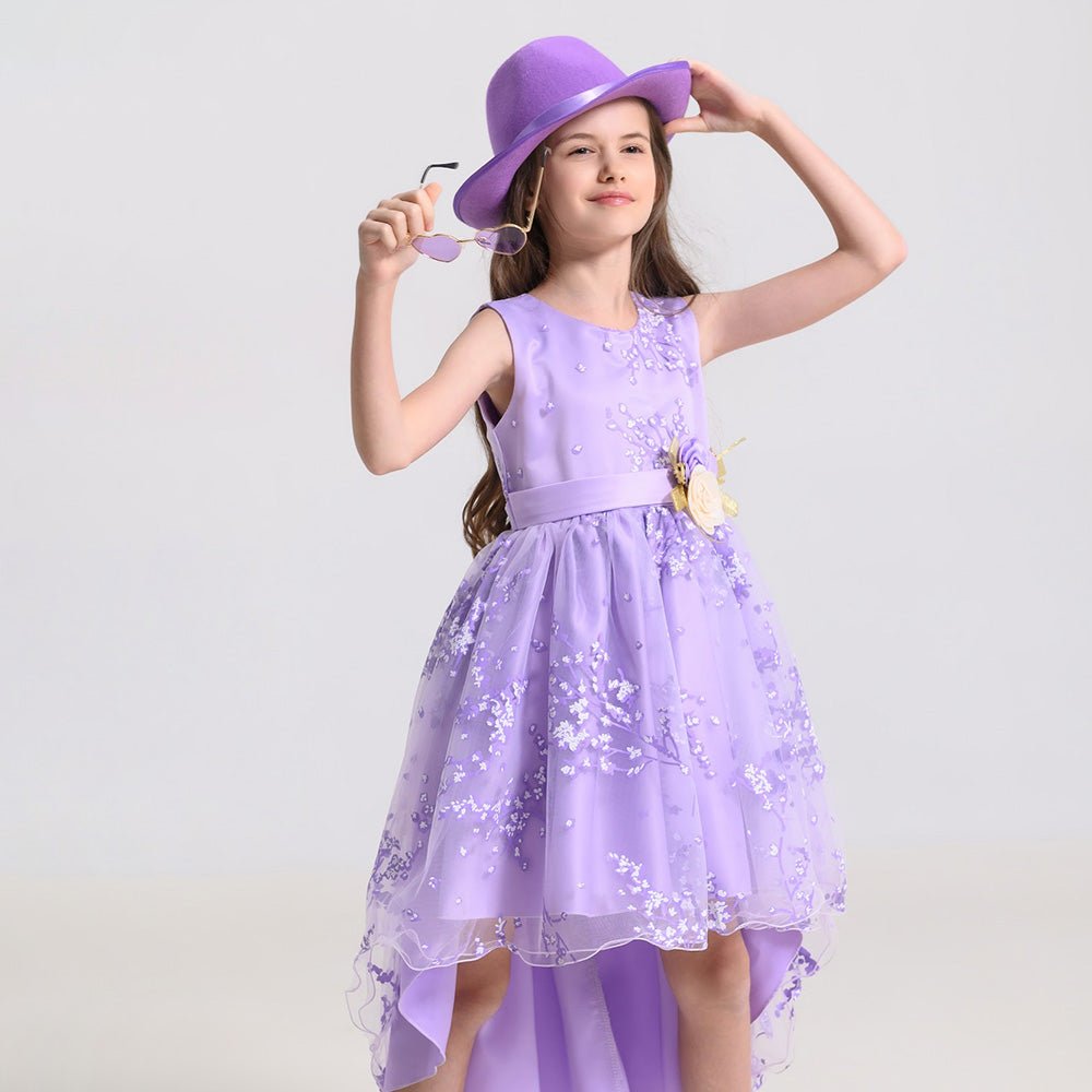 Bērnudārza izlaiduma kleita violeta - Bazilio