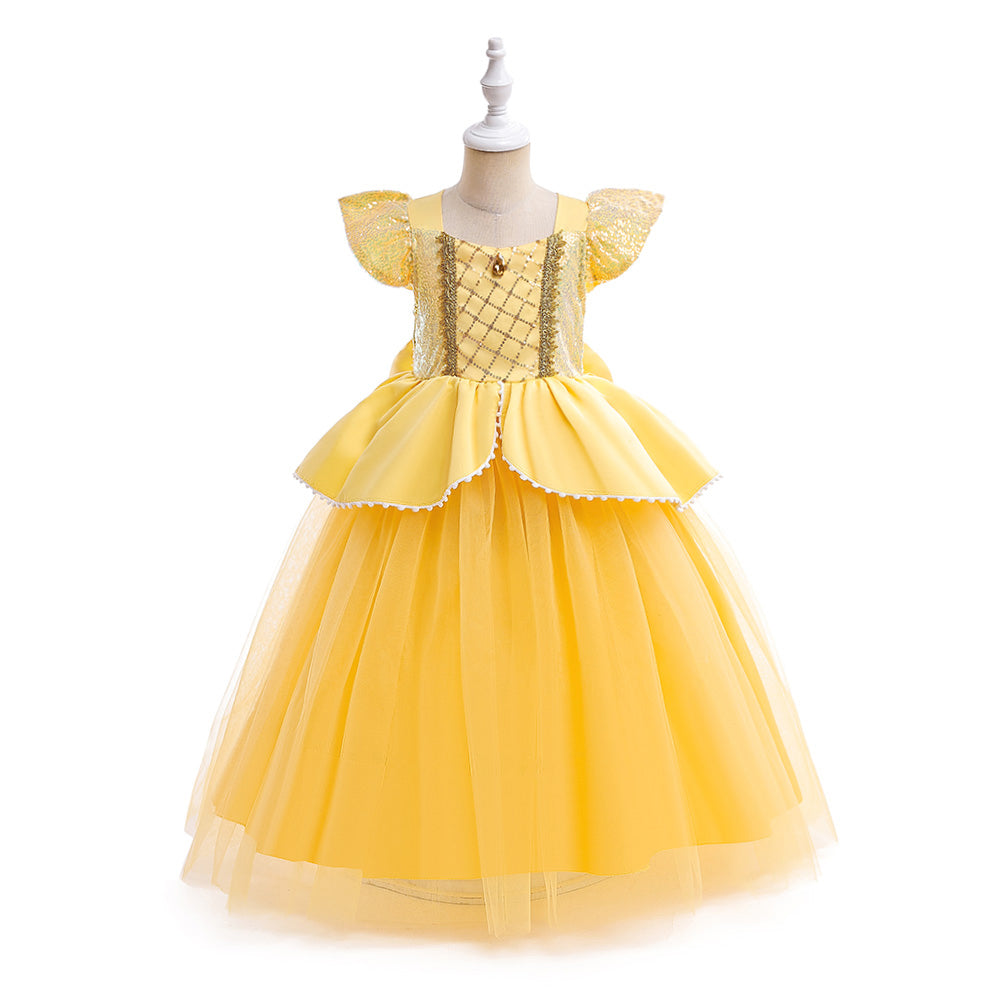 Dzeltena princeses Bellas kleita