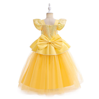 Dzeltena princeses Bellas kleita