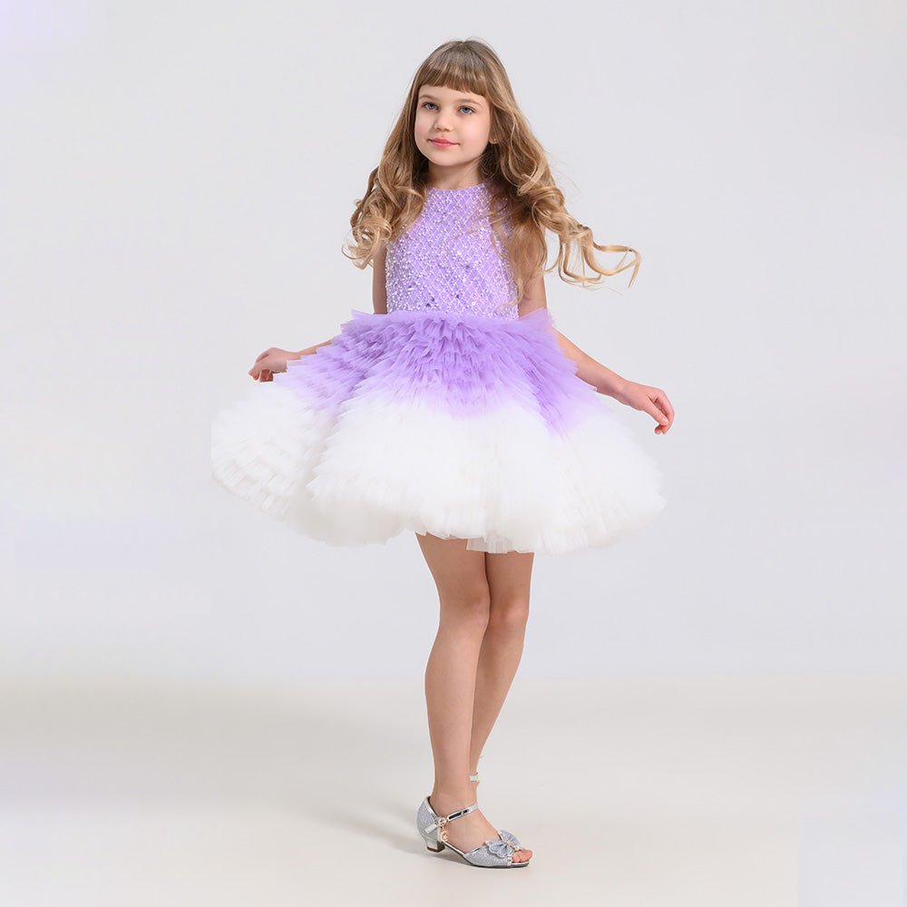 Grezna svētku kleita meitenei violeta - Bazilio