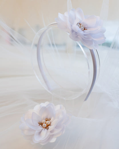 Matu aksesuāri baltā krāsā