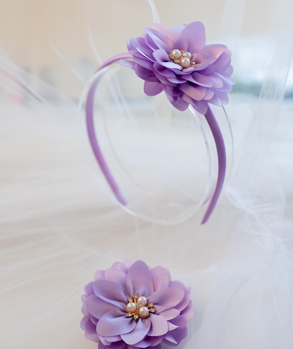 Matu aksesuāri violetā krāsā