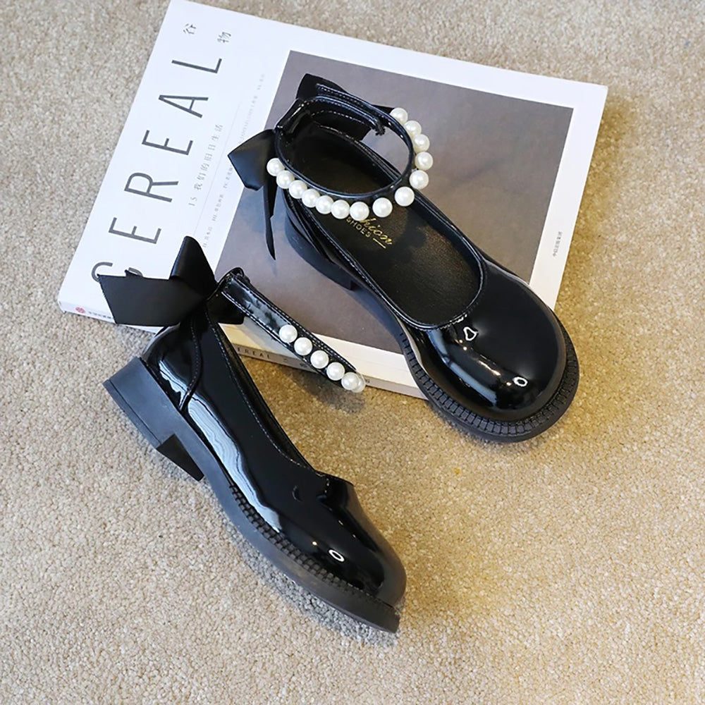 svētku kurpes meitenēm melnas ar pērlītēm