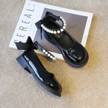 svētku kurpes meitenēm melnas ar pērlītēm