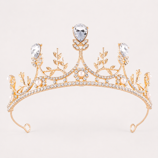 princeses kronis meitenei akmeņi zelta 