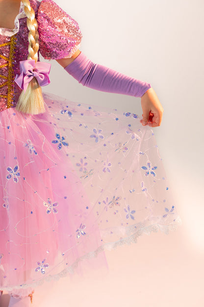 Rozā tilla princeses kleita svētkiem