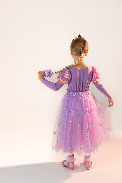 Gara princeses kleita rozīgi violeta