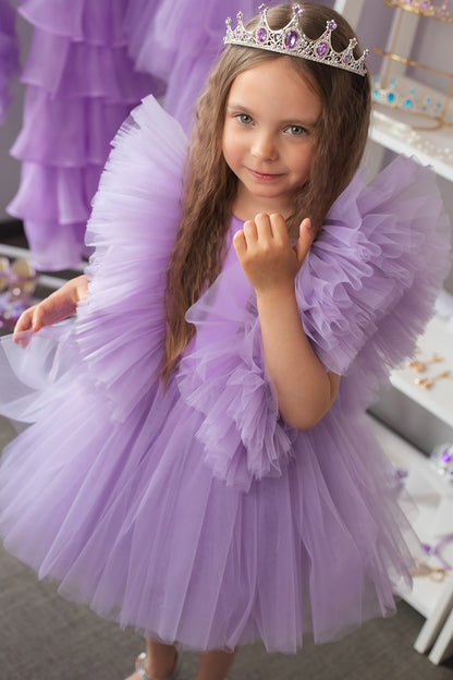 tilla kleita meitenēm kupla violeta pusgara