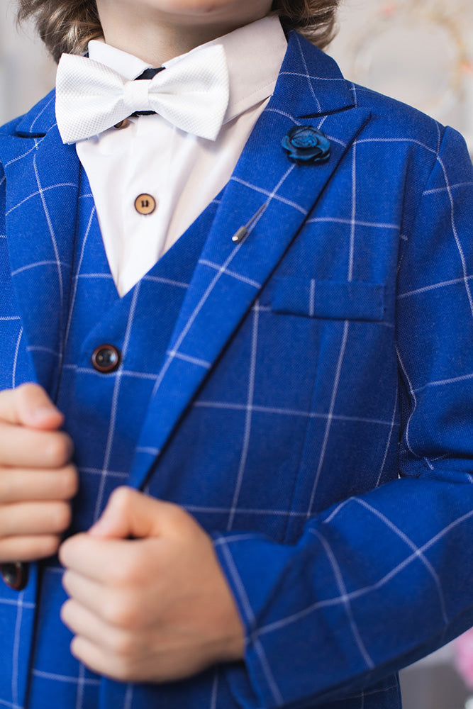 Stilīgs svētku uzvalks zēnam zils