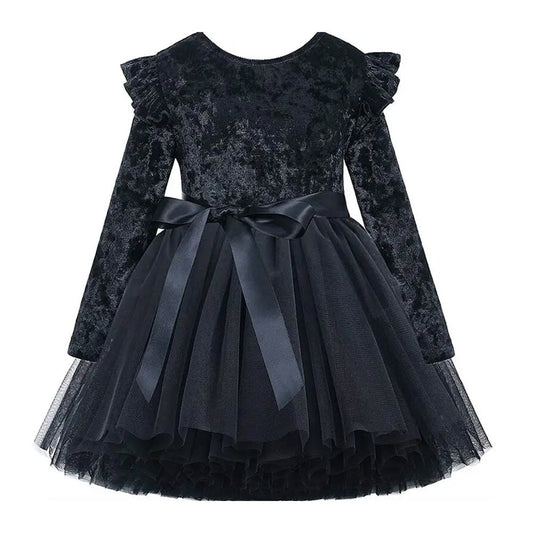 Eleganta melna kleita meitenei - Bazilio