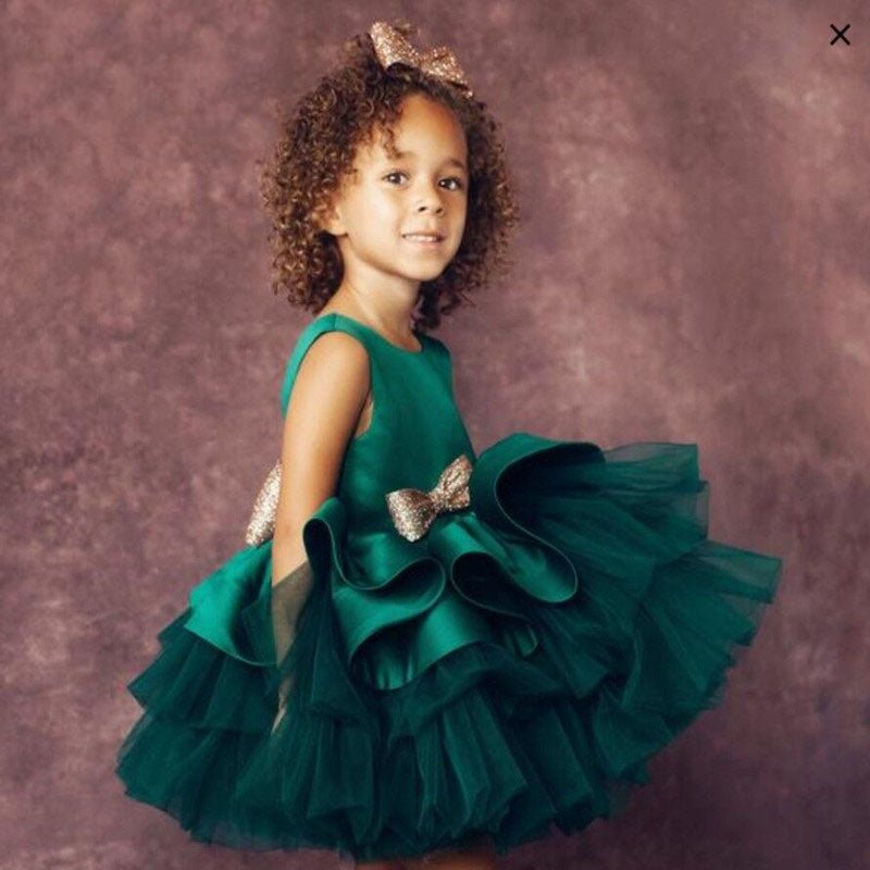 Princešu kleitiņa bērniem Odrija zaļa - Bazilio